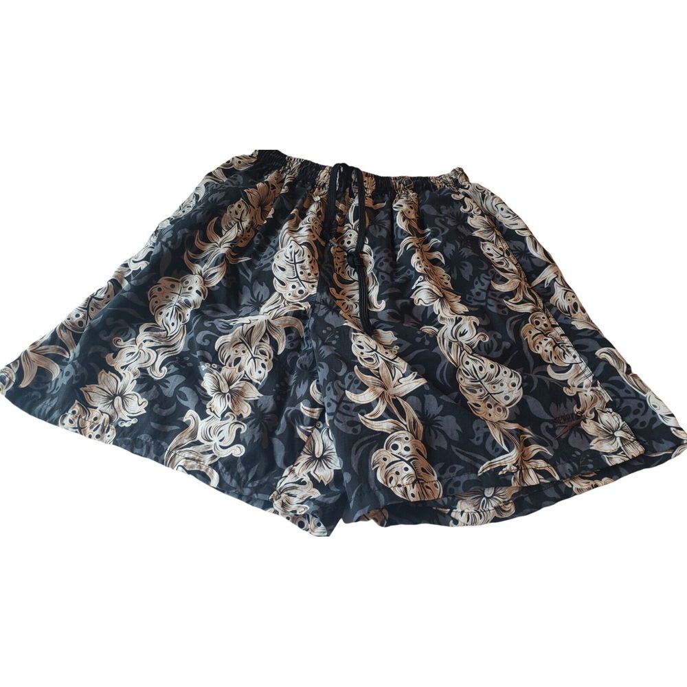 Speedo Men's Swim Trunks Blue White Floral Size M Summer Water Surfing Stylish